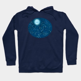 Moon Magic Zodiac Signs Constellations Hoodie